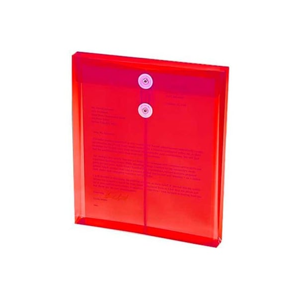 Smead Smead Ultracolor Expandable Poly String Tie Envelopes, Top Load, 8-1/2"W x 11"H, Red, 5/Pack 89547 - main